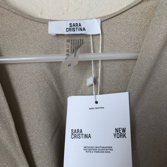 Sara Cristina Gold Shimmer Beach Coverup Tunic - Picture 5 of 7